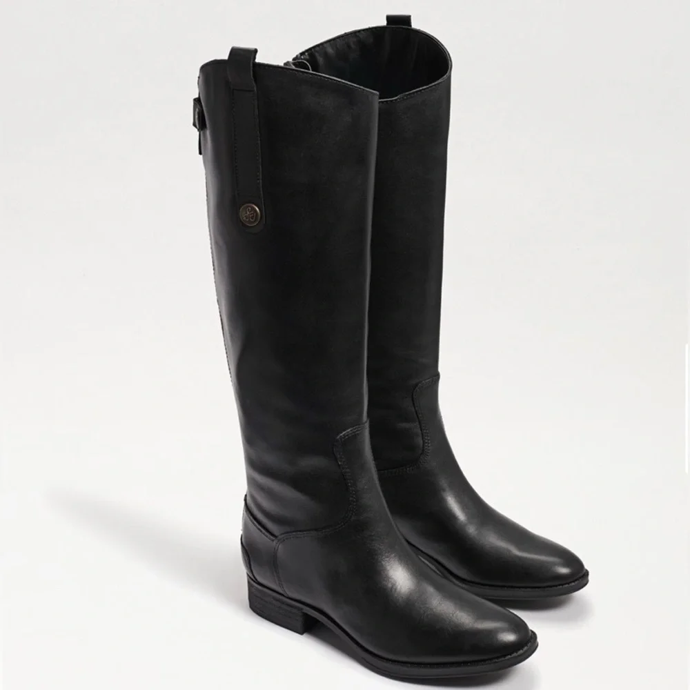Women’s Sam Edelman Mikala Knee High Wide Calf Black riding boot - Picture 1 of 11
